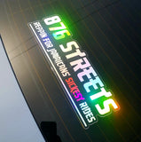 876 Streets 12 Inch Holographic Decal