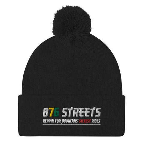 876 Streets Logo Pom-Pom Beanie